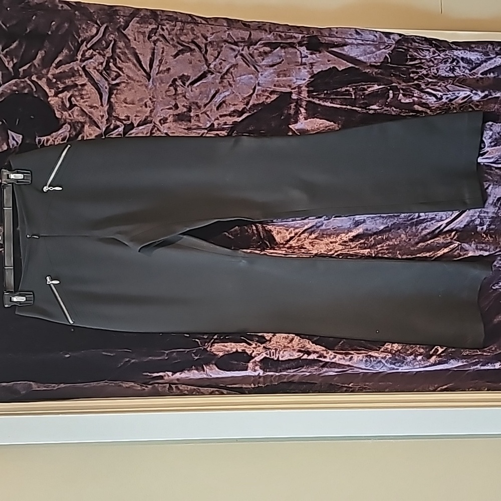 Cache Blk Womens Slack w/Zipper Pockets Size 2 Fits Size 5/7